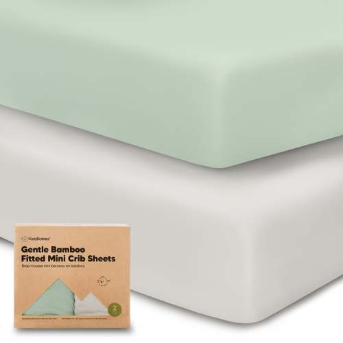 Isla Fitted Mini Crib Sheets - Sage