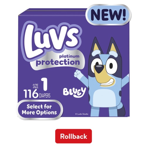 Luvs Platinum Protection Baby Diapers Size 1, 116 Count (Select for More Options)