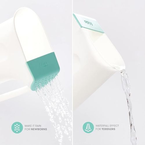Frida Baby Control The Flow Polypropylene ABS Rinser|Bath Time Rinse Cup with Easy Grip Handle and Removable Rain Shower