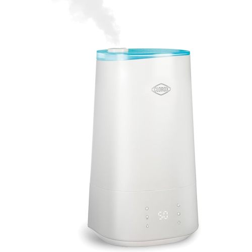 Clorox Air Humidifier for BedRoom with UV LED Light to Reduce Germs and Bacteria, Whisper Quiet, 4L Water Tank for up to 40 Hours of Continuous Steam, Ultra Clean Cool Mist, White (11080