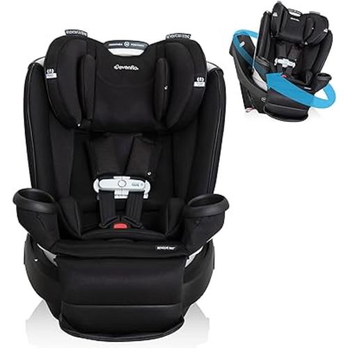 Evenflo Gold Revolve360 Extend All-in-One Rotational Car Seat with SensorSafe (Onyx Black)