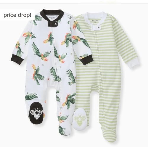 Toucan Organic Cotton Sleep & Play - 2 Pack – Burt's Bees Baby