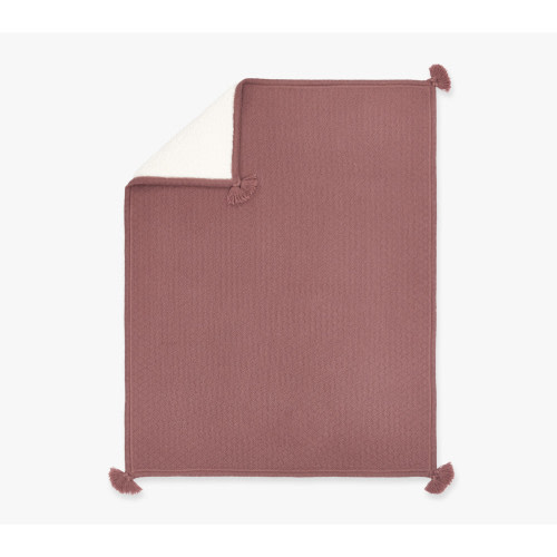 Luxe Cable-Knit Sherpa Baby Blanket