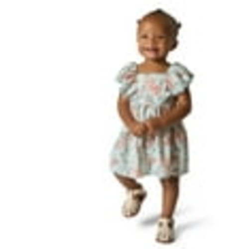 Gerber Baby Girl Ruffled Dress - Cotton - Sizes 0/3-24 Months