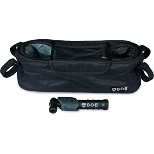 BOB Gear Deluxe Handlebar Console with Tire Pump for Single Jogging Strollers, Black