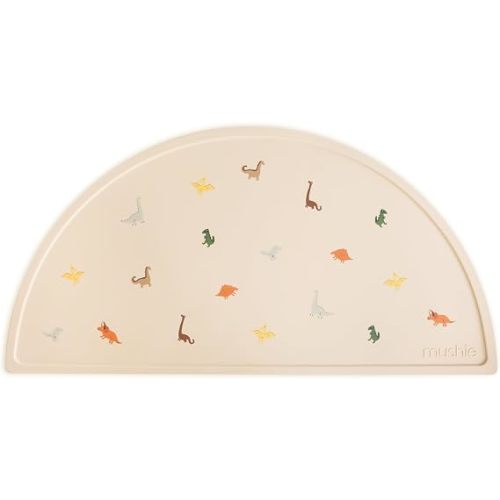 mushie Silicone Placemat for Kids | BPA-Free Non-Slip Design (Dinosaurs)