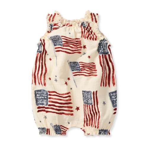 American Flag Baby Girl Bubble Romper – Burt's Bees Baby