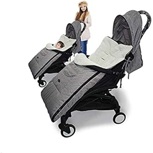 Weallbuy Baby Sleeping Bag,Bunting Bag,Infant Stroller Sleeping Bag,Warm Footmuff Sack,Anti-Kicking Sleeping Nest,Wearable Stroller Blanket,Thickened and Velvet,Suitable for Age 0-6 - Grey