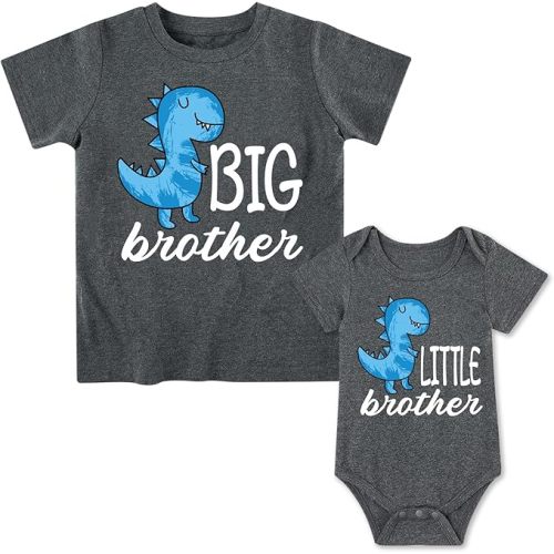 Funnycokid Big Brother Little Brother Matching Outfits Toddler Lil Bro Boy Shirts Set Baby Gifts Clothes