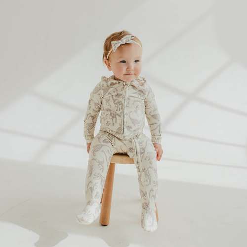 Zip-Up Footie Pajama - Jurassic Park Fossils