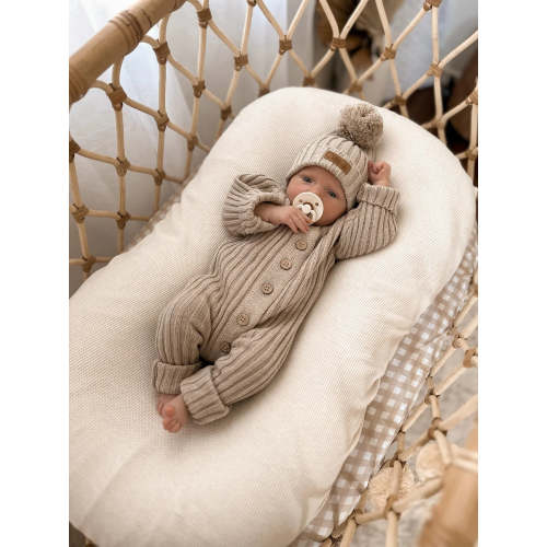 Little B's Chunky Rib Baby Jumpsuit - Oak