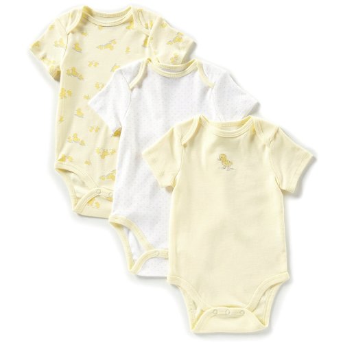 Little Me Baby Newborn-9 Months Short-Sleeve Little Ducks 3-Pack Bodysuit