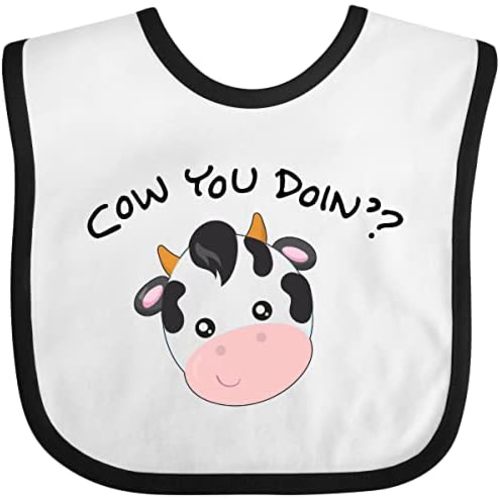 inktastic Cow You Doin' Cute Cow Baby Bib