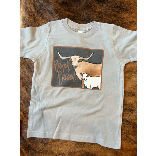 Ranch raised kids tee