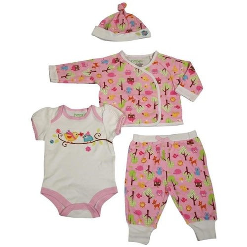 Happi by Dena - Baby Girls 4 Piece Pant Set
