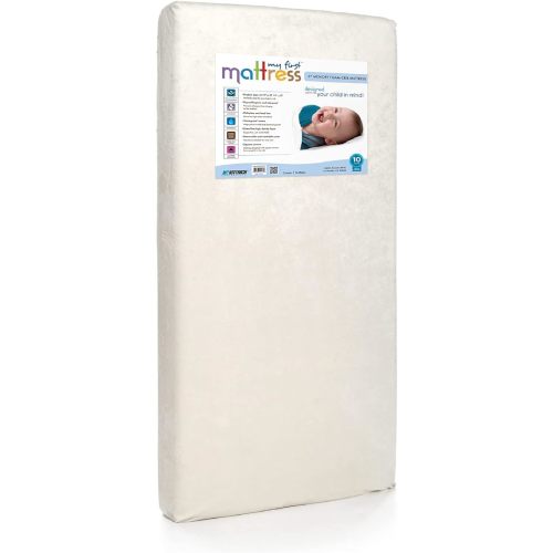 My First Memory Foam Crib Mattress, Breathable Crib Mattress with Removable and Waterproof Cover, Hypoallergenic, Standard Size, 51.63" L x 5" H x 27.25" W