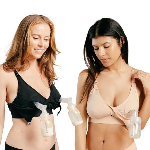 Supermom Pumping and Nursing Bra - Hands Free Nursing Bra for Pumping - Breastfeeding Bras Comfortable & Supportive