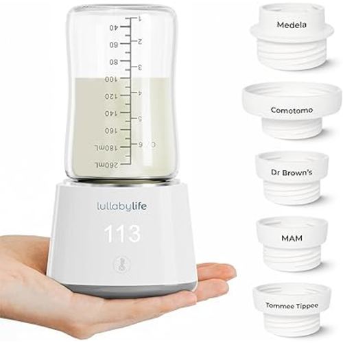 Portable Bottle Warmer, Baby Bottle Warmer, 3 Mins Warm Milk, Cordless, USB Chargeable, 10,000 mAh Battery, Compatible with Most Bottles, Easy to Use & Clean, for Busy Parents On The Go