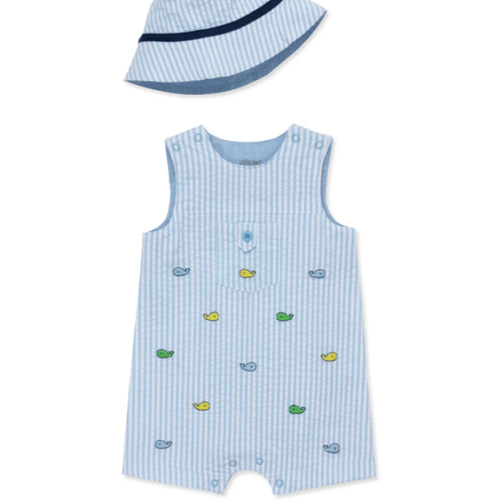 Whales Woven Sunsuit & Hat