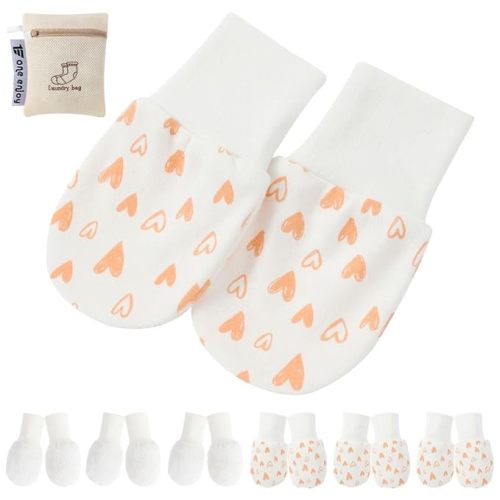 Newborn Baby Girl Mittens Anti Scratch Baby Mittens No Scratch Mittens Baby Gloves for 0-6 Months Baby Girls (6 Pairs)