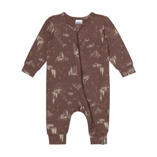Modern Moments by Gerber Neutral Two-Way Zip Viscose Coverall, Sizes Newborn - 24 Months