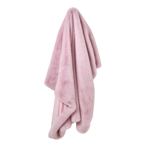 Adairs Kids - Frankie Powder Pink Faux Fur Throw | Adairs