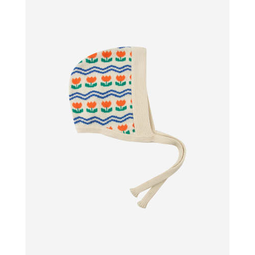 FLOWERS BONNET - LIGHT CREAM
