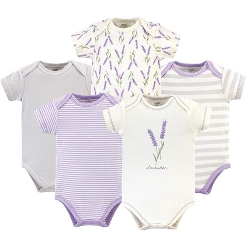 Touched by Nature Baby Organic Cotton Bodysuits - Lavender