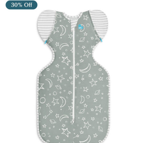 Swaddle Up™ Transition Bag 1.0 TOG Viscose from Bamboo Olive Stars & Moon size Medium