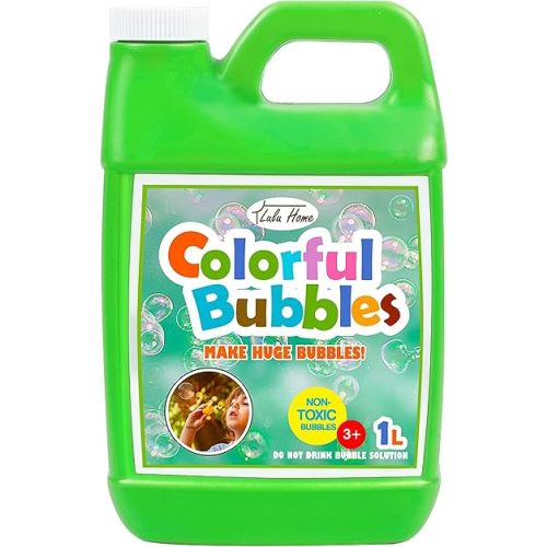 Lulu Home Bubble Concentrated Solution, 1 L/ 33.8 OZ Bubble Refill Solution for Kids Graduation Parties, Bubble Machine, Giant Bubble Wand, Bubble Blower Toys (Grass Green)