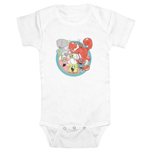Infant's SpongeBob SquarePants Characters  Bodysuit - White - 6 Months