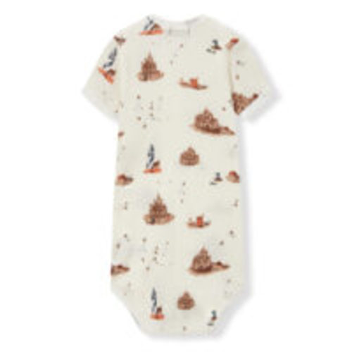 Sandcastle Organic Cotton Short Sleeve One Piece | MILKBARN | Organic Babywear