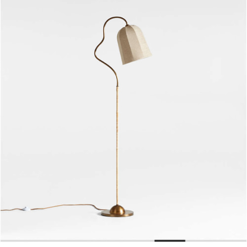 Allegra Rattan and Linen Task Floor Lamp 63" by Jake Arnold. Crate and Barrel
