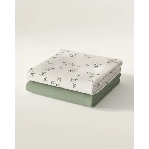 Nestig | Organic Flutter Crib Sheet Set