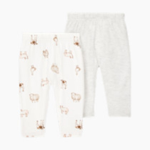 Carter's 2-Pack PurelySoft Pants - Ivory/Heather, 6M