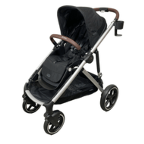 Cybex Gazelle S Modular Stroller, 2024, Moon Black, Silver Frame