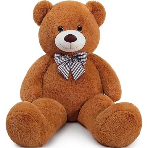 MaoGoLan Giant Brown Teddy Bear 4 Feet,Adorable and Cuddly Big Bear Stuffed Animal 47", Classic Teddy Bear Plush Gift Decoration for Baby Shower,Party,Birthday,Valentines Day
