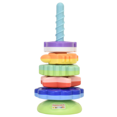 Hopscotch Lane Spinning Stacker – Educational Stack and Sort Toy for Babies and Toddlers 9 + Months