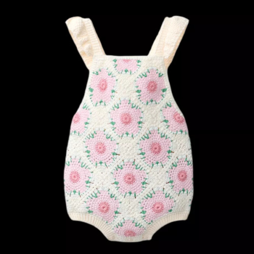 CROCHETED FLOWER ROMPER - Ecru | ZARA United States