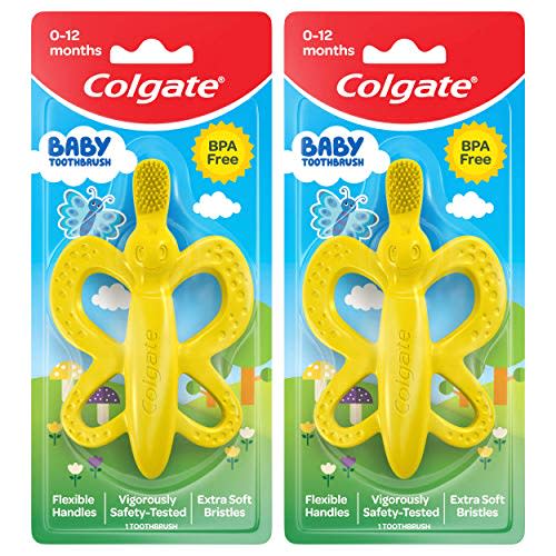 Colgate Baby Toothbrush and Teether, BPA Free – 2 Count