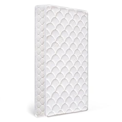 Tiankehan Premium Crib & Toddler Mattress-52"x27.6"x5", 100% Knitted Fabric, Soft Moisture Absorbent & Breathable Crib Mattress, Fits Standard Cribs & Toddler Beds