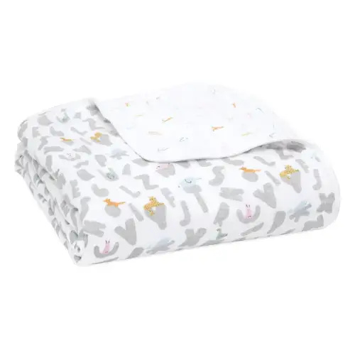 Alphabet Animals Cotton Muslin Blanket | aden + anais