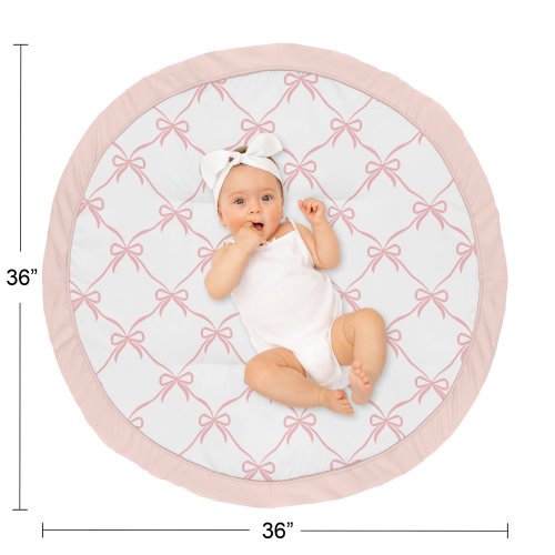 Pink Bows Tummy Time Playmat
