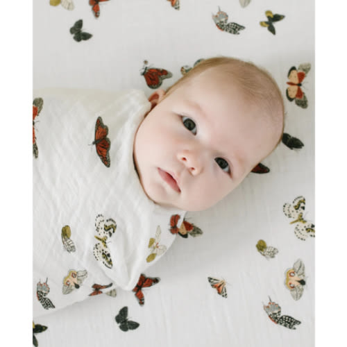 Butterfly Migration Crib Sheet