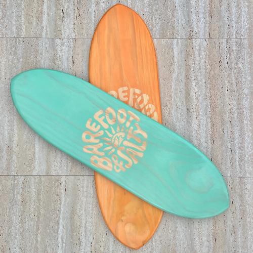 Retro surf balance board - full colour