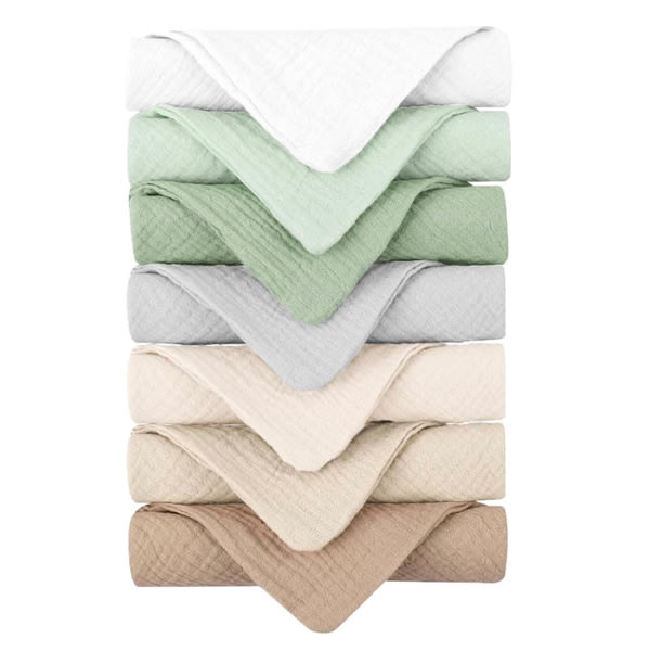 Konssy Muslin Washcloths (7-pack)