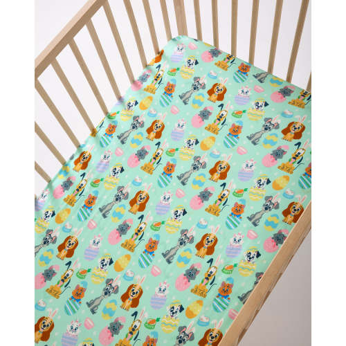 Disney Peekaboo Pets Fitted Crib Sheet | Little Sleepies