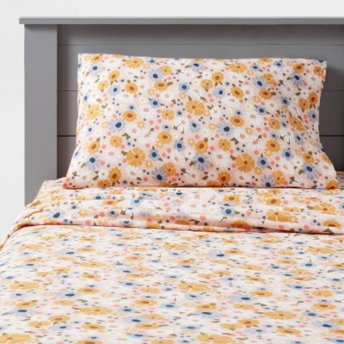 Full Vintage Floral Print Cotton Sheet Set - Pillowfort™