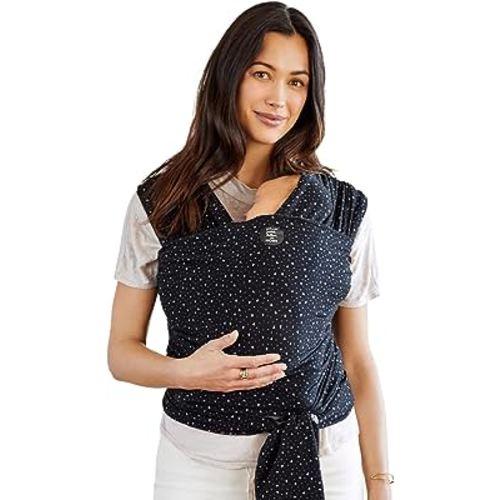 Moby Baby Wrap Carrier Classic by Petunia Pickle Bottom for Newborns to Toddlers (8-33lbs), Infant Sling Carrier, Lightweight & Hands Free Design, Adjustable for All Body Types (Terrazzo Black)