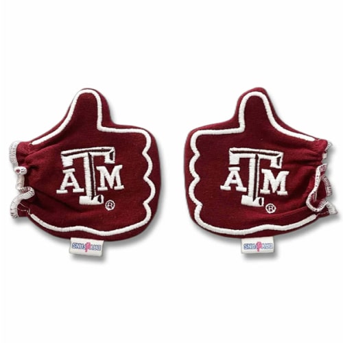 Texas A&M Gig 'Em Maroon Newborn Baby Mittens